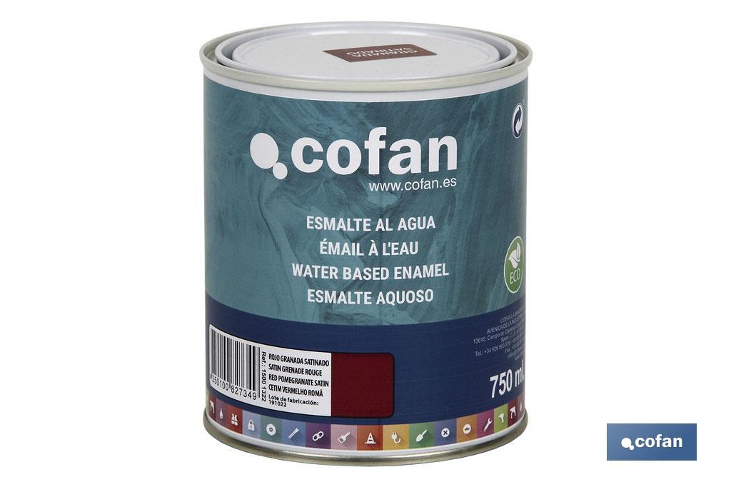 Smalto ecologico all'acqua | Latta da 750 ml | Vari colori - Cofan