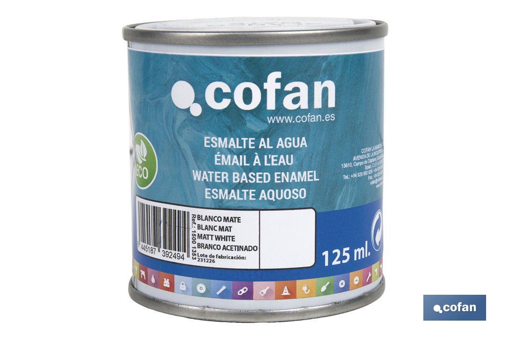 Esmalte Ecológico al agua | Envases: 125 o 750 ml | Amplia gama de colores y acabados - Cofan