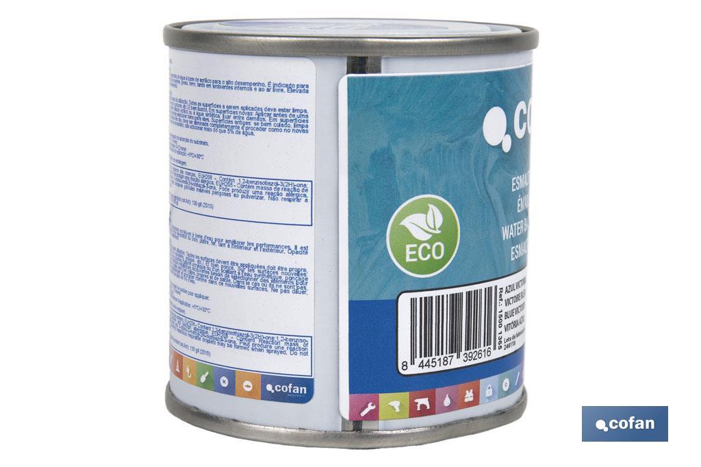 Smalto ecologico all'acqua | Latta da 750 ml | Vari colori - Cofan