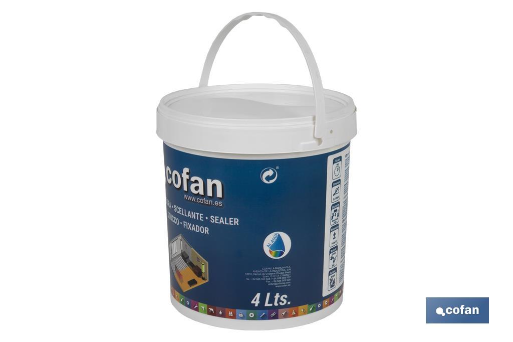 Water based sealer | Available in different sizes | For use in wood, plaster, concrete, cement, etc. - Cofan