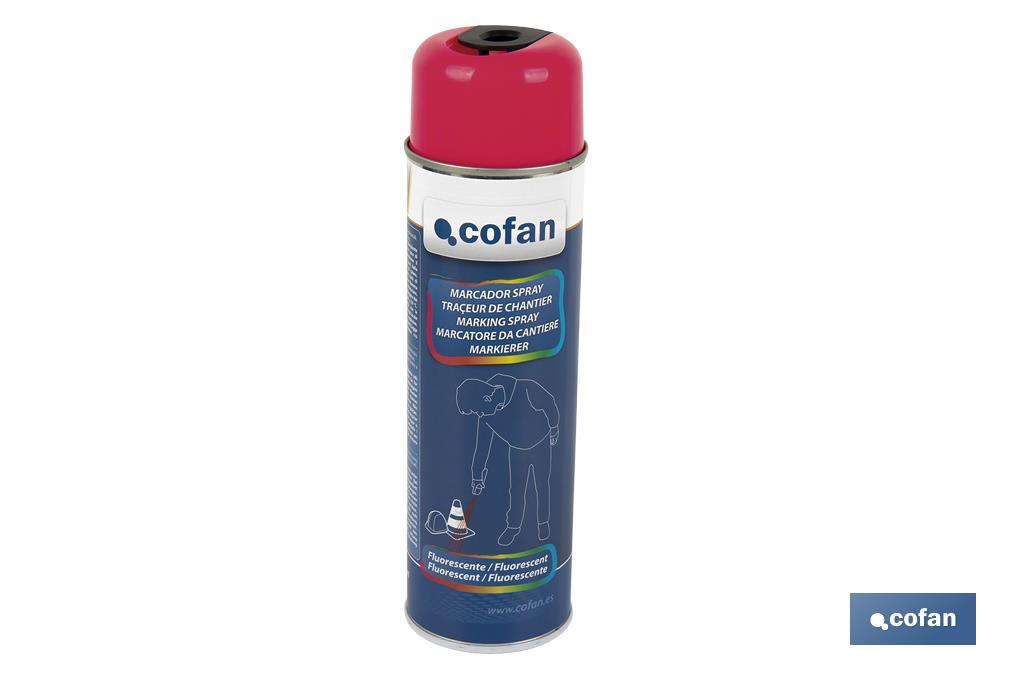 Spray Marcador Fluorescente de Obra | Várias Cores | Embalagem de 500 ml - Cofan