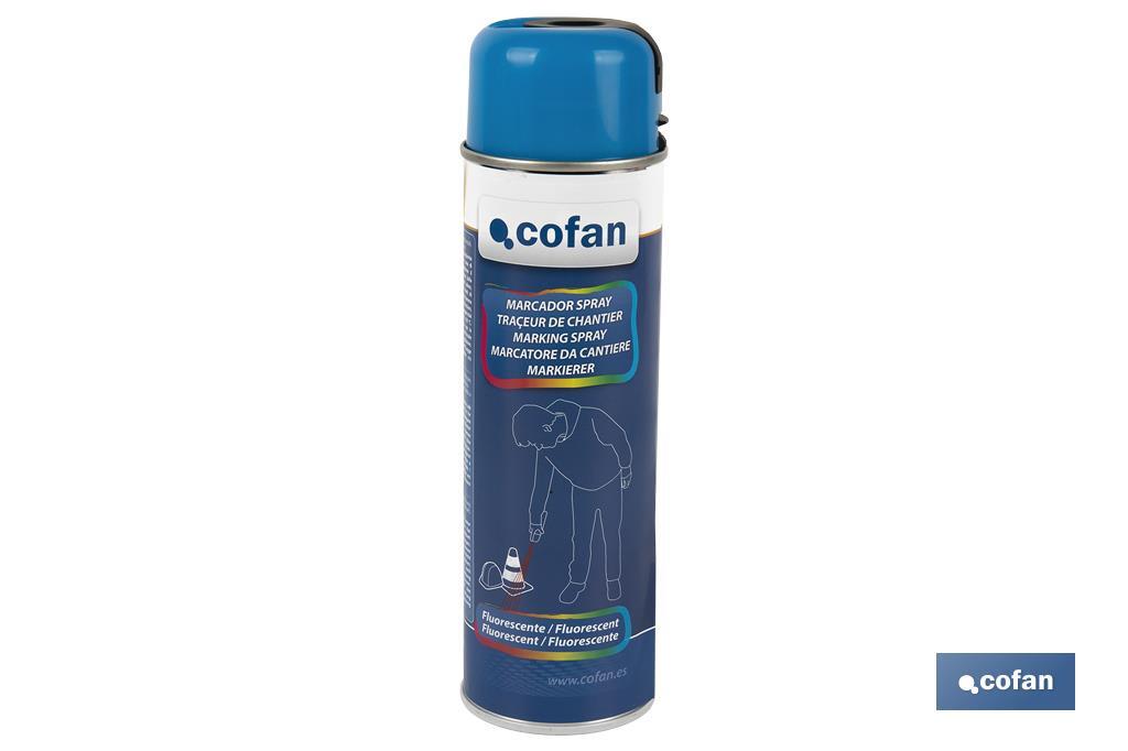 Spray Marcador Fluorescente de Obra | Várias Cores | Embalagem de 500 ml - Cofan