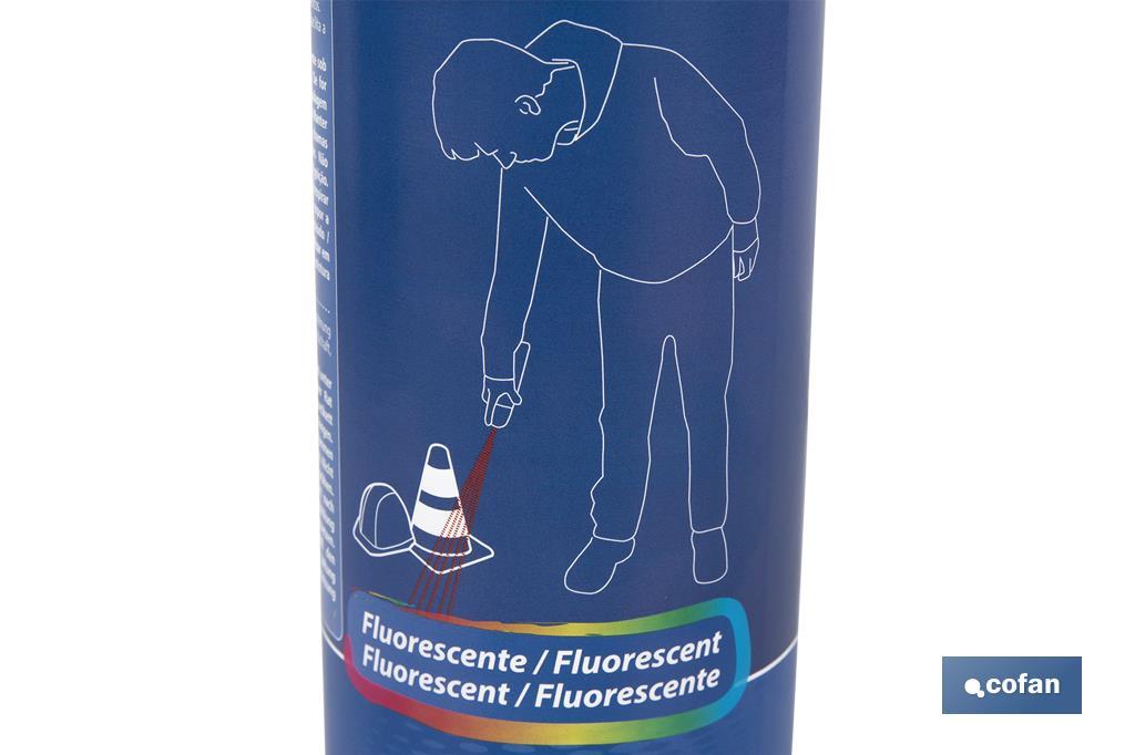 Spray de marquage fluorescent de travaux | Plusieurs couleurs | Emballage de 500 ml - Cofan