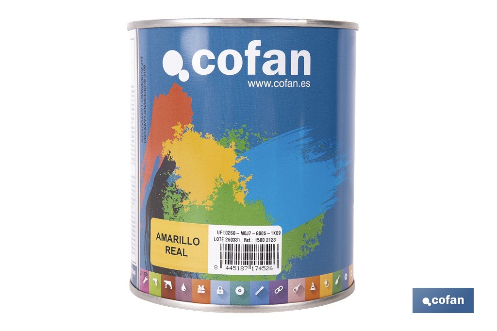 Esmalte Sintético | Em várias Cores | Embalagem 125 ml, 375 ml, 750 ml ou 4 L - Cofan