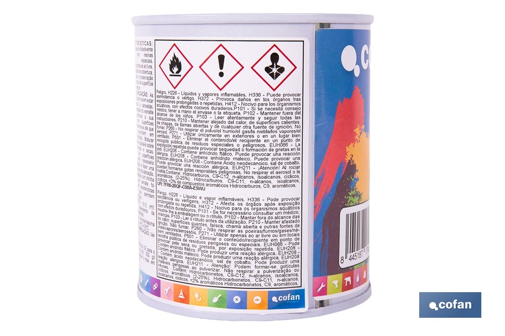 Esmalte Sintético | Em várias Cores | Embalagem 125 ml, 375 ml, 750 ml ou 4 L - Cofan