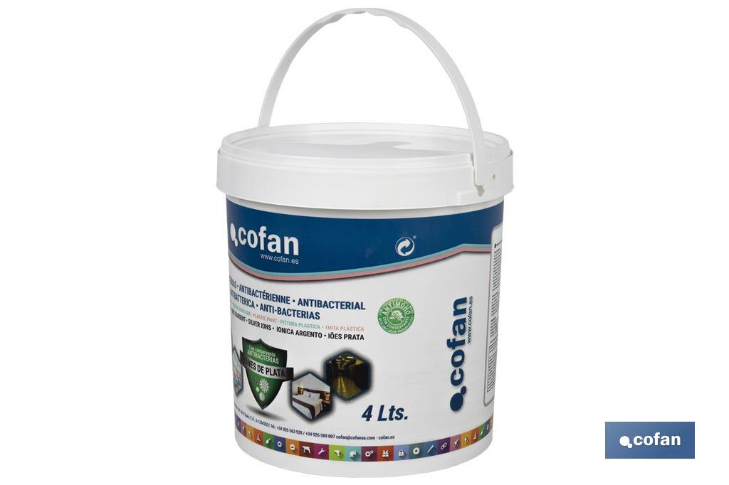 Peinture Acrylique Antibactérienne par Ions d'Argent | Récipient de 4 ou 12 litres | Couleur Blanche - Cofan