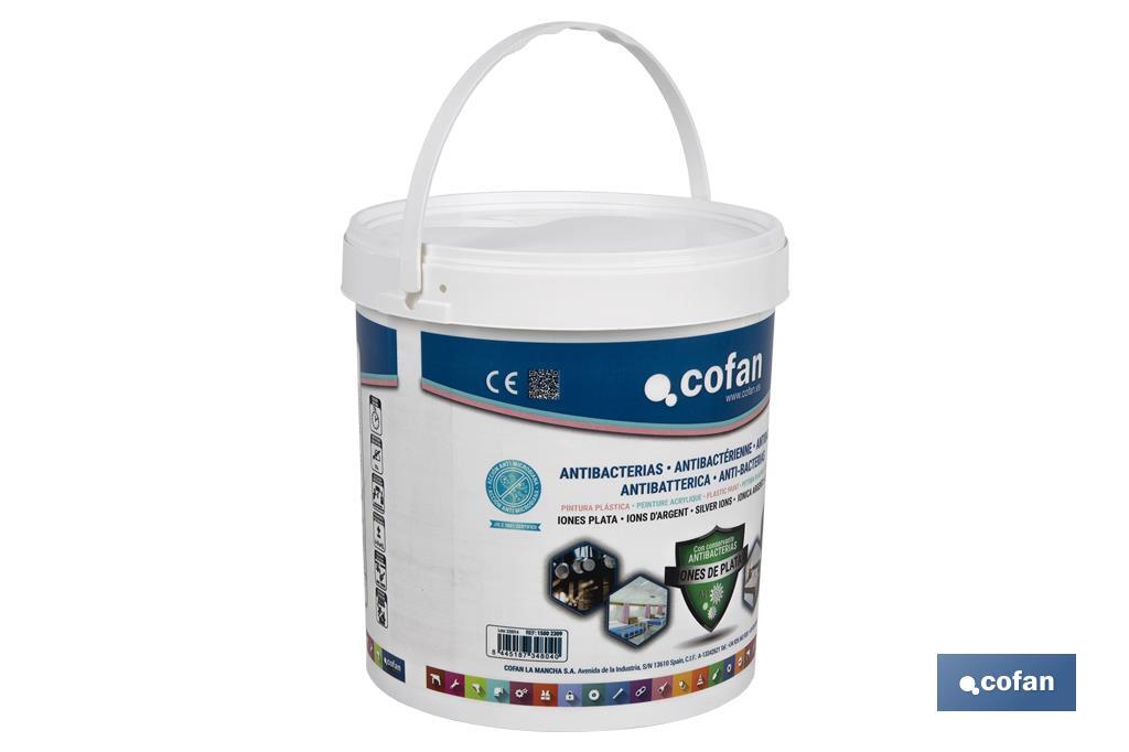 Pintura Plástica Antibacteriana con Iones de Plata | Bote de 4 o 12 litros | Color Blanco - Cofan