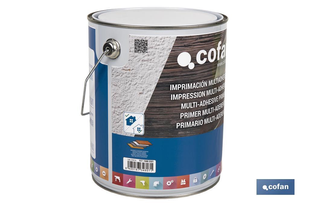 Water-based multi-adhesive primer | Paint buckets available in different sizes - Cofan