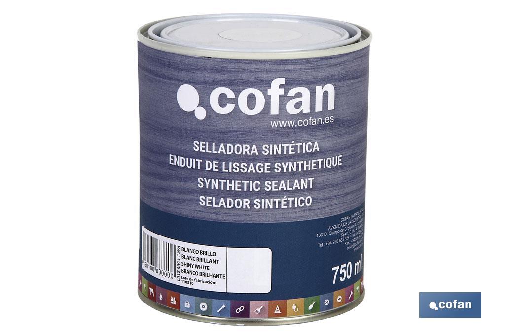 Vernice sigillante sintetica | Di colore bianco | Latta da 750 ml - Cofan