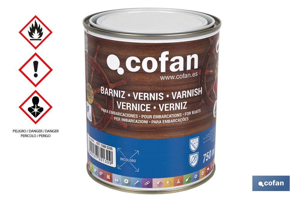 Boat varnish | Colourless paint | Paint bucket available in various sizes - Cofan