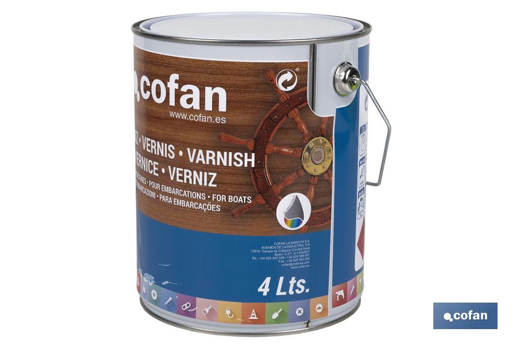 Boat varnish | Colourless paint | Paint bucket available in various sizes - Cofan