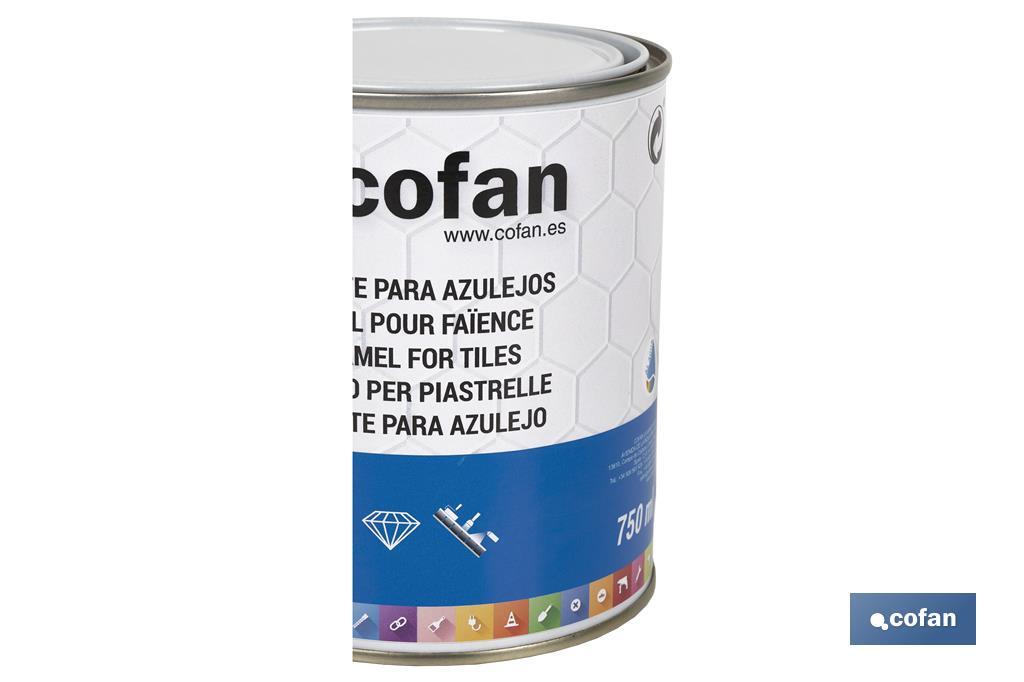 Esmalte à Base de Água para Azulejos | Embalagem de 750 ml - Cofan