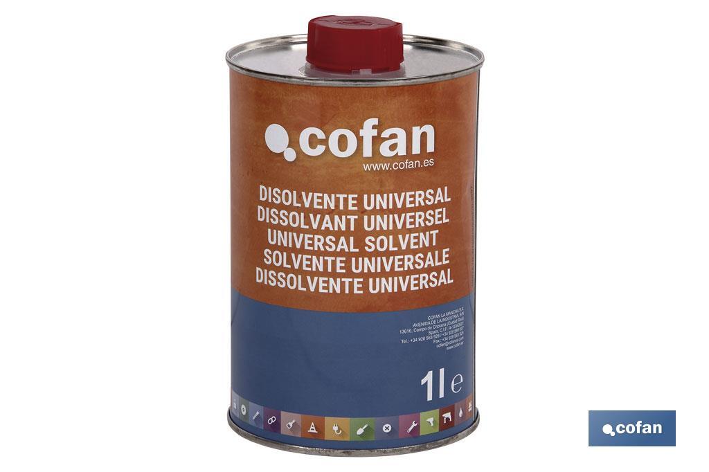 Dissolvant universel | Plusieurs tailles | Pour synthétiques - Cofan