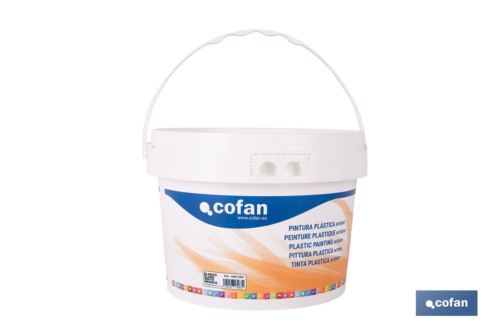 Pintura Plástica | Recomendada para interior | Fácil aplicación y secado rápido - Cofan