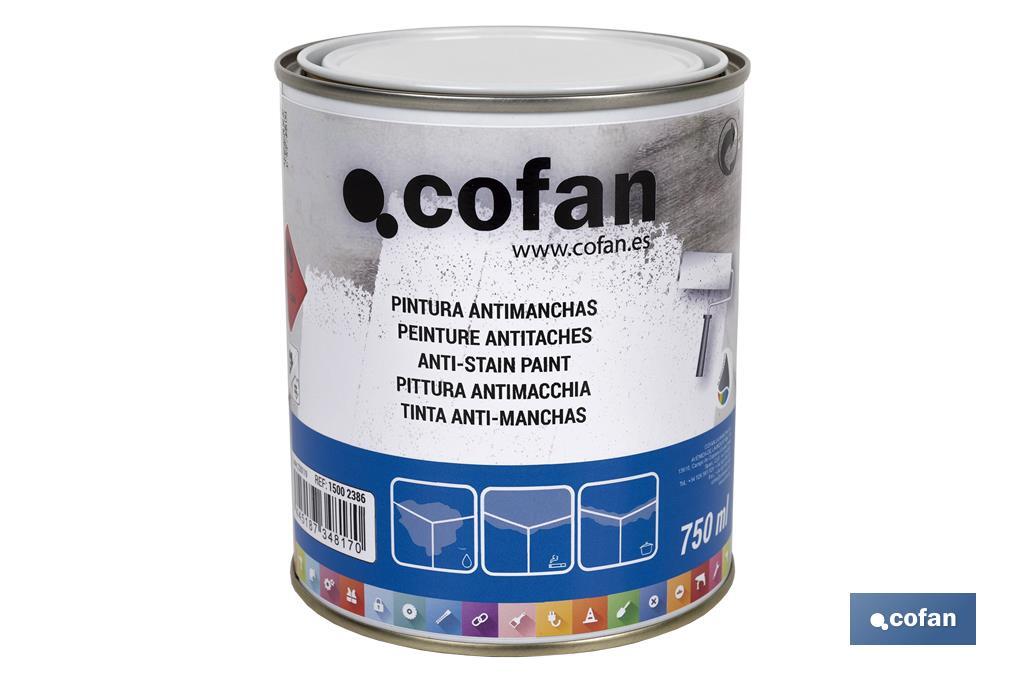 Peinture Anti-taches au Dissolvant | Pour éliminer les taches | Plusieurs contenances - Cofan