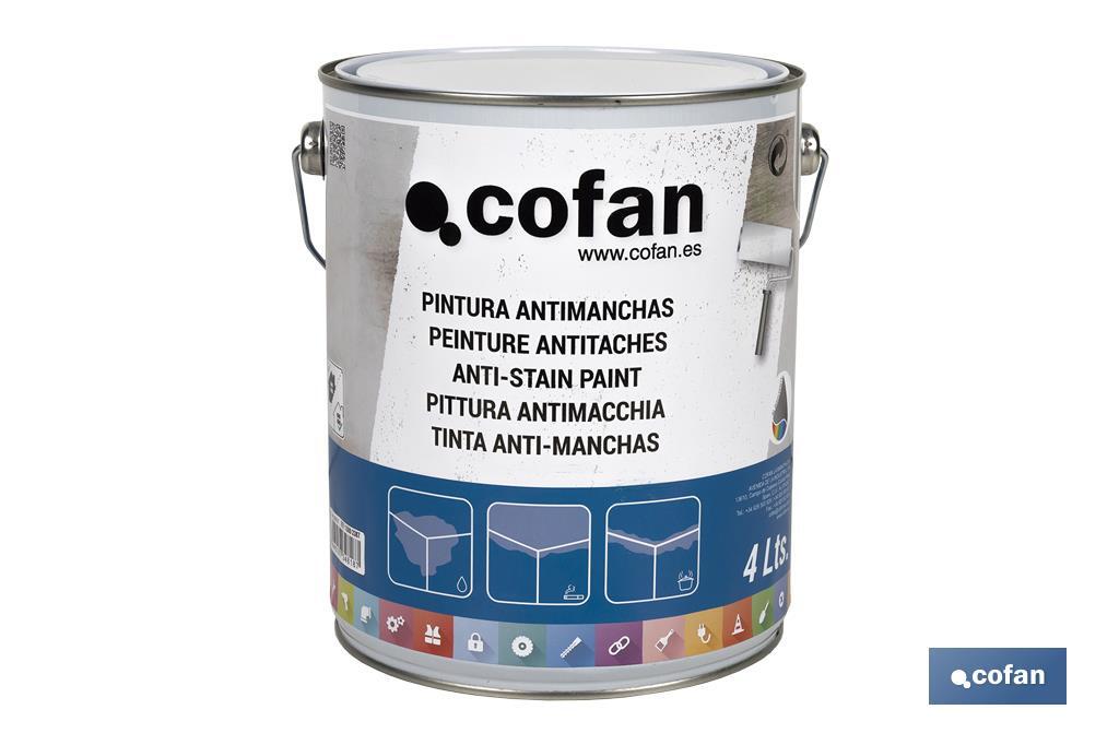 Anti-stain solvent-based paint | Suitable for removing stains | Available in different sizes - Cofan