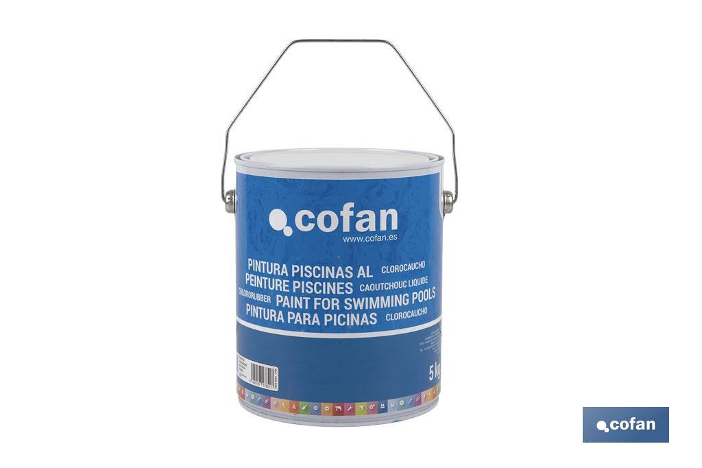 Pintura Piscinas Clorocaucho | Color Azul y Azul Oscuro | Capacidad 5 kg - Cofan