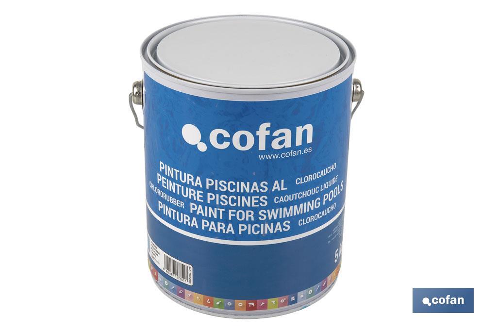 Chlorinated rubber paint for swimming pools | Light blue and dark blue | 5kg - Cofan