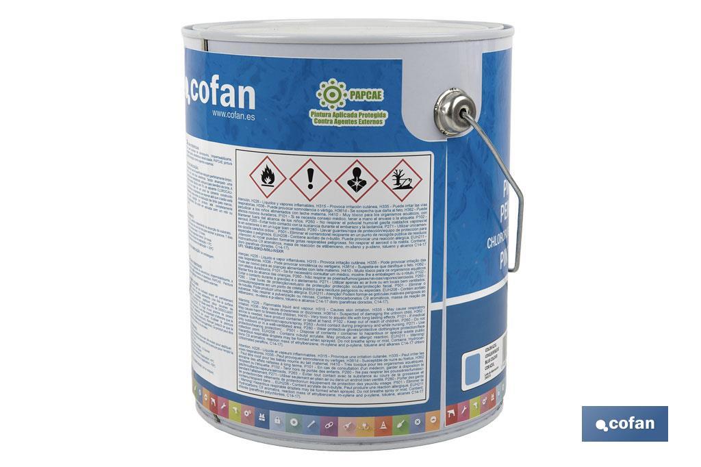 Vernice per piscine a base di clorocaucciù | Blu e blu scuro | Capacità: 5 kg - Cofan