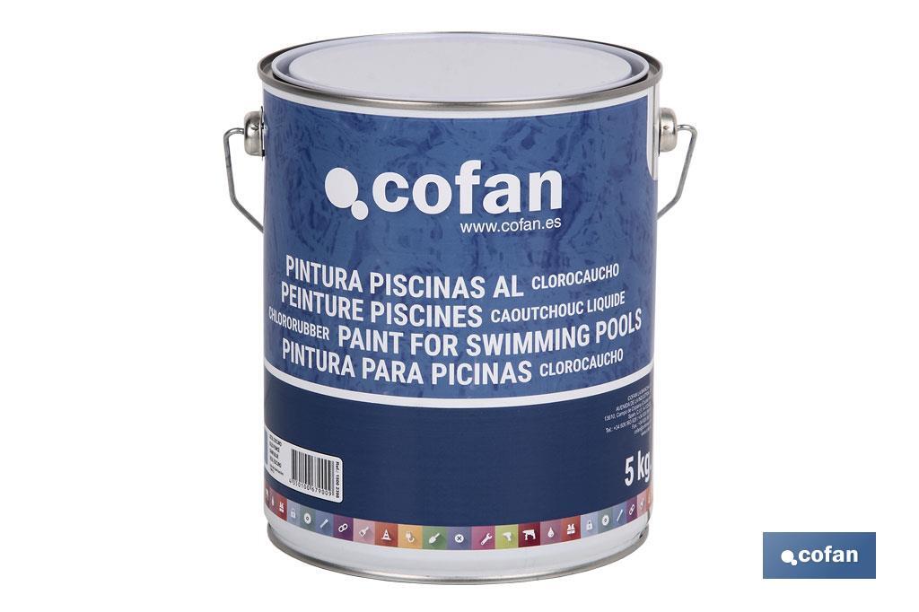 Tinta de Piscina à base de borracha clorada | Cor Azul ou Azul Escuro | Cpacidade 5 quilos - Cofan