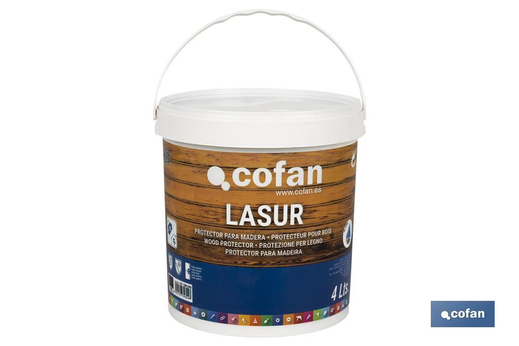 Lasur Protector al Agua para Madera | Acabado Mate | Diferentes Tamaños y Colores - Cofan