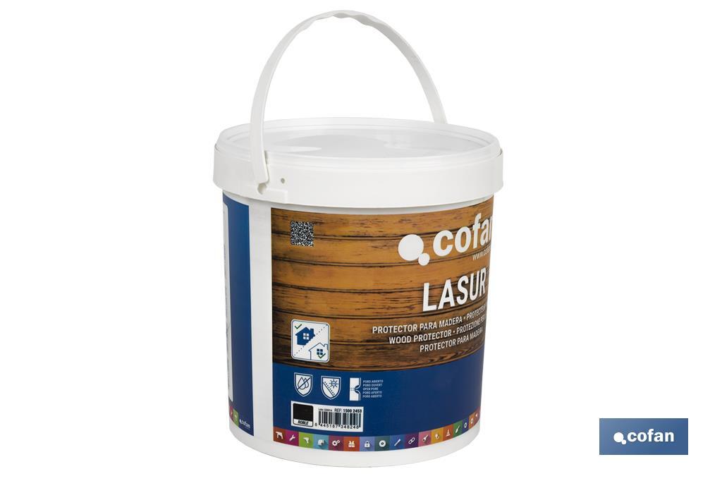 Lasur Protector Aquoso para Madeira | Acabamento Mate | Diferentes Tamanhos e Cores - Cofan