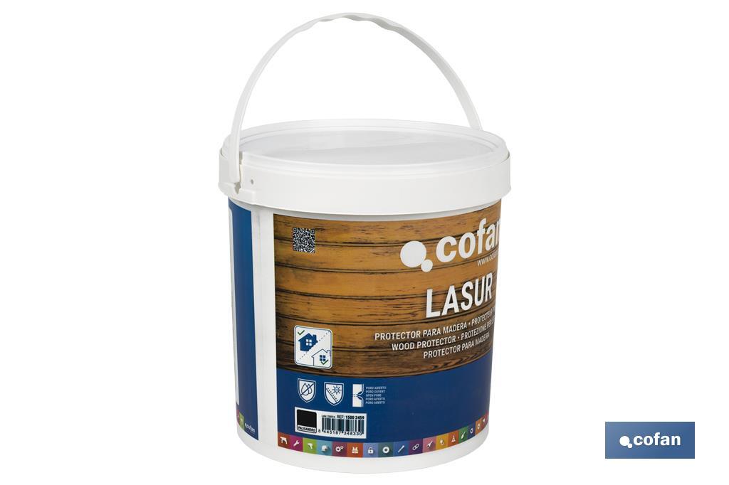 Lasur Protector al Agua para Madera | Acabado Mate | Diferentes Tamaños y Colores - Cofan