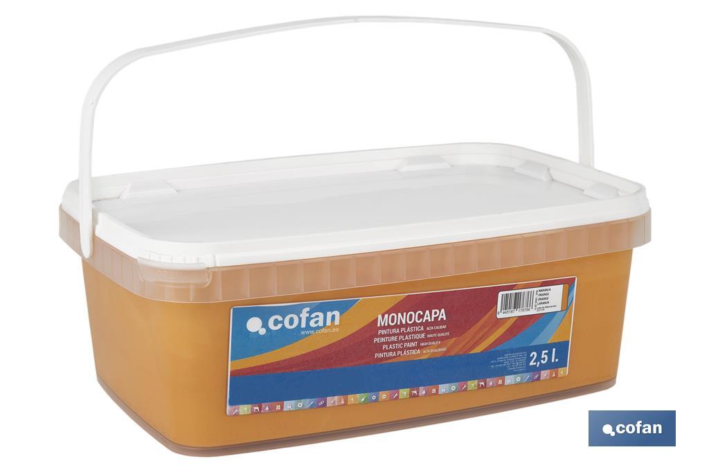 Pintura Plástica Monocapa | Diferentes colores  | Apta para usar en interior - Cofan