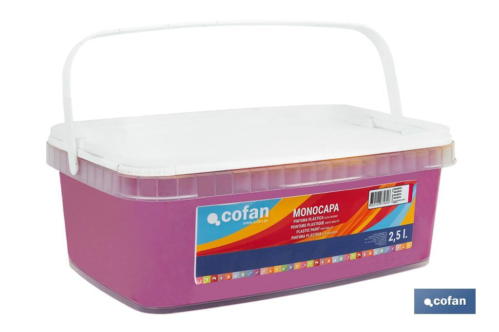 Pintura Plástica Monocapa | Diferentes colores  | Apta para usar en interior - Cofan