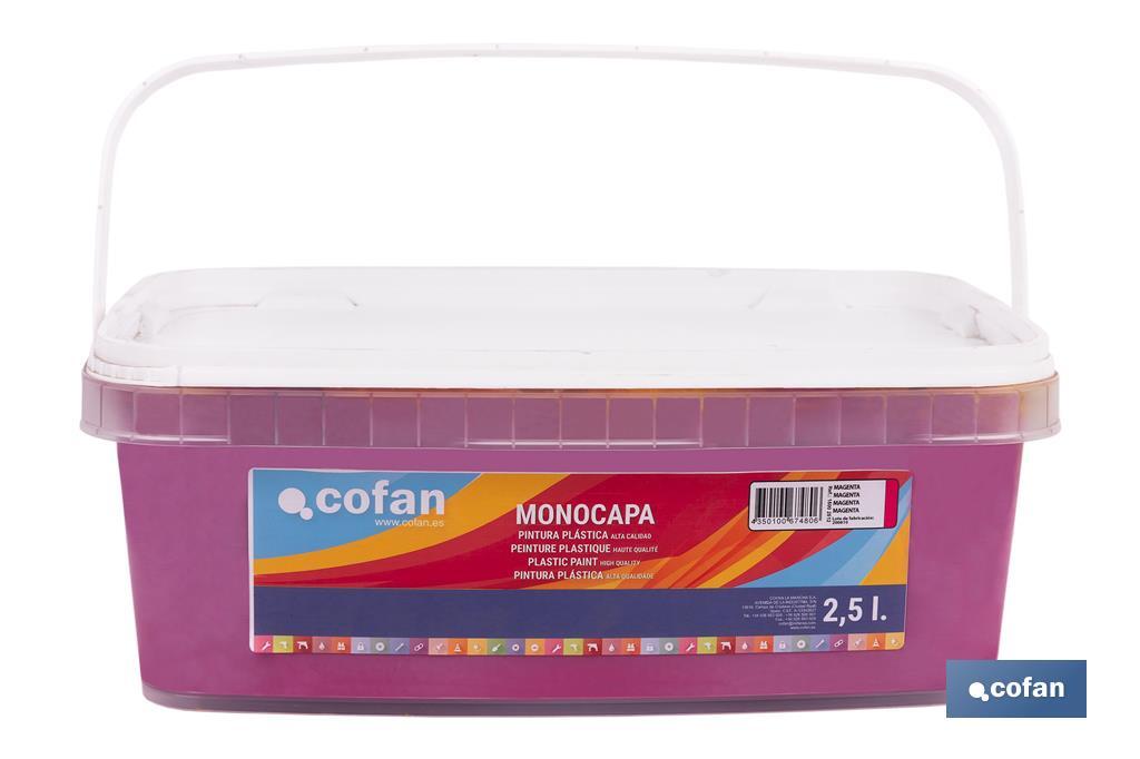Pintura Plástica Monocapa | Diferentes colores  | Apta para usar en interior - Cofan
