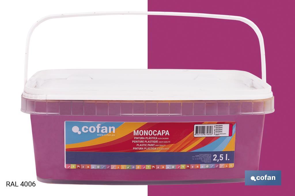Pintura Plástica Monocapa | Diferentes colores  | Apta para usar en interior - Cofan