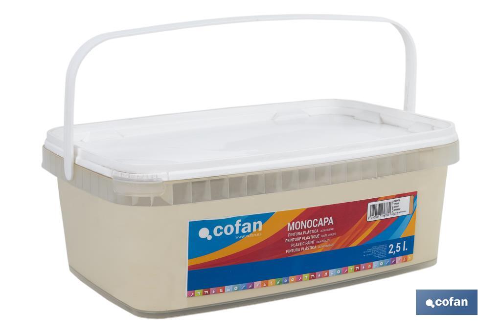 Pintura Plástica Monocapa | Diferentes colores  | Apta para usar en interior - Cofan