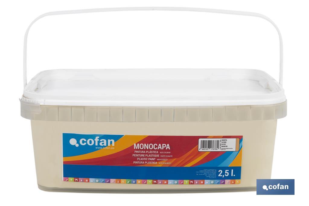 Pintura Plástica Monocapa | Diferentes colores  | Apta para usar en interior - Cofan
