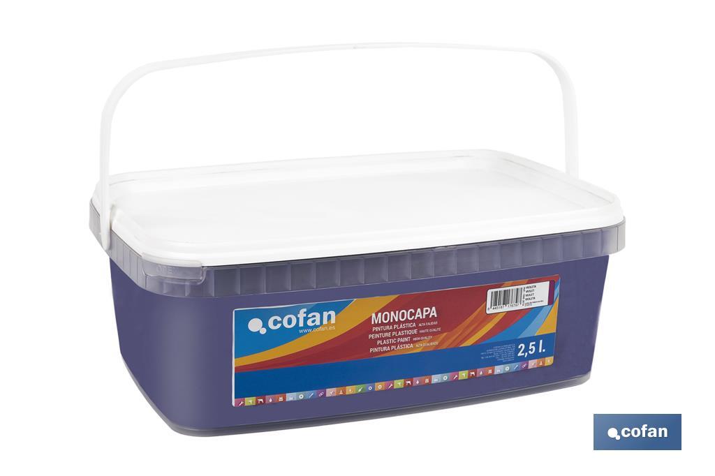 Pintura Plástica Monocapa | Diferentes colores  | Apta para usar en interior - Cofan