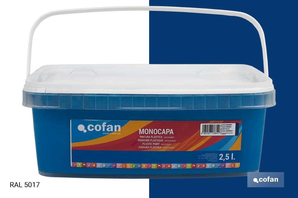 Pintura Plástica Monocapa | Diferentes colores  | Apta para usar en interior - Cofan