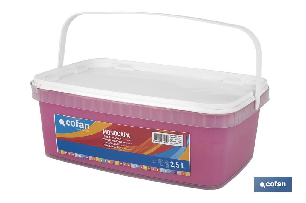 Pintura Plástica Monocapa | Diferentes colores  | Apta para usar en interior - Cofan
