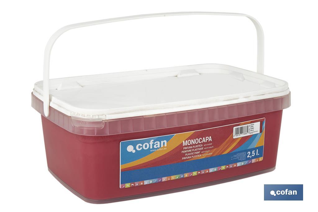 Pintura Plástica Monocapa | Diferentes colores  | Apta para usar en interior - Cofan