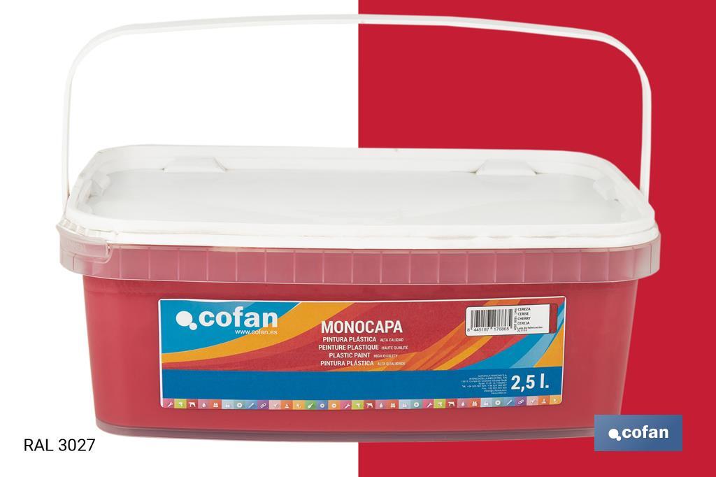 Pintura Plástica Monocapa | Diferentes colores  | Apta para usar en interior - Cofan