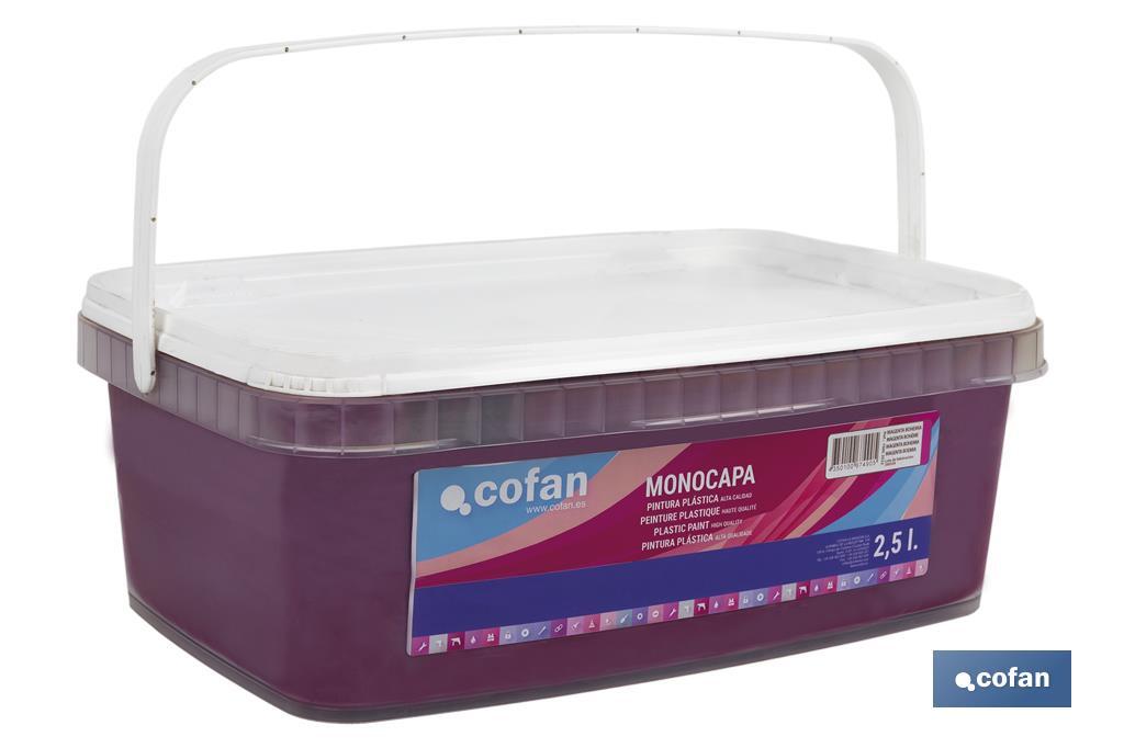 Pintura Plástica Monocapa | Diferentes colores  | Apta para usar en interior - Cofan