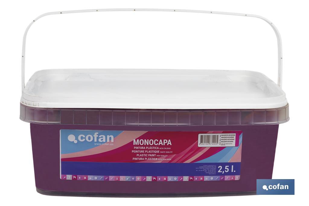 Pintura Plástica Monocapa | Diferentes colores  | Apta para usar en interior - Cofan