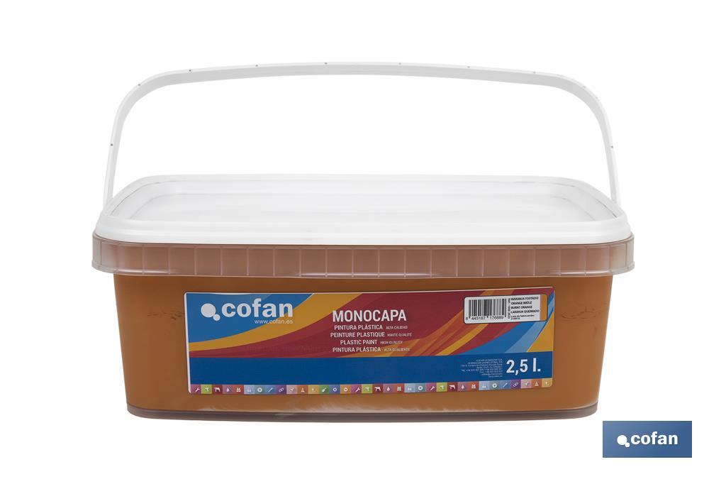 Pintura Plástica Monocapa | Diferentes colores  | Apta para usar en interior - Cofan