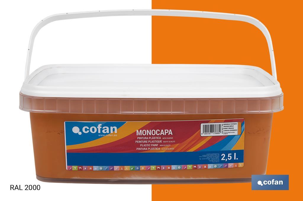 Pintura Plástica Monocapa | Diferentes colores  | Apta para usar en interior - Cofan