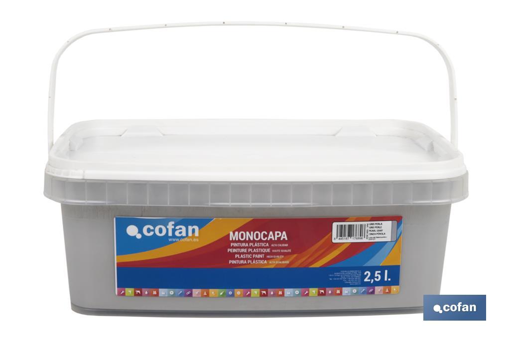 Pintura Plástica Monocapa | Diferentes colores  | Apta para usar en interior - Cofan