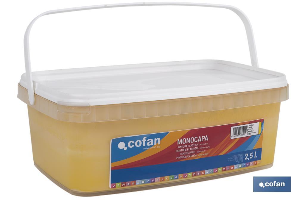 Pintura Plástica Monocapa | Diferentes colores  | Apta para usar en interior - Cofan
