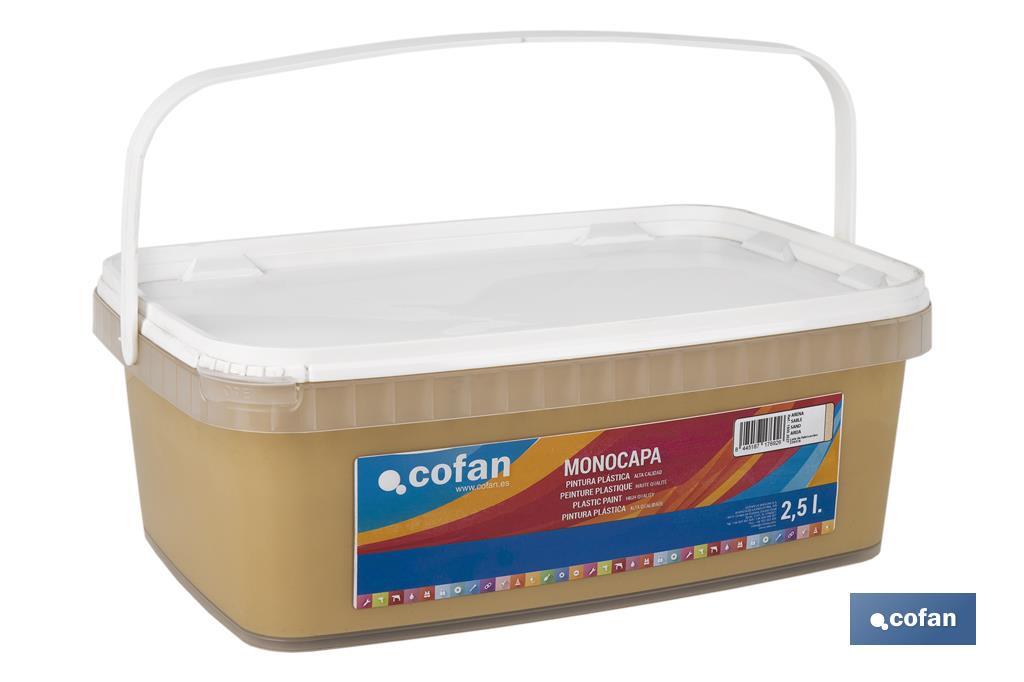 Pintura Plástica Monocapa | Diferentes colores  | Apta para usar en interior - Cofan
