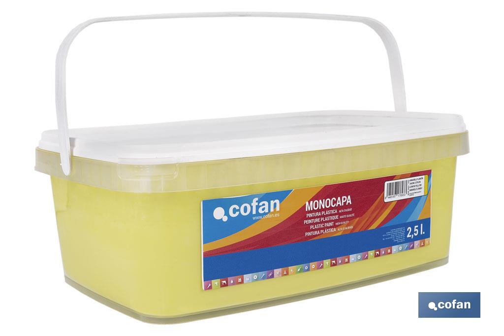 Pintura Plástica Monocapa | Diferentes colores  | Apta para usar en interior - Cofan