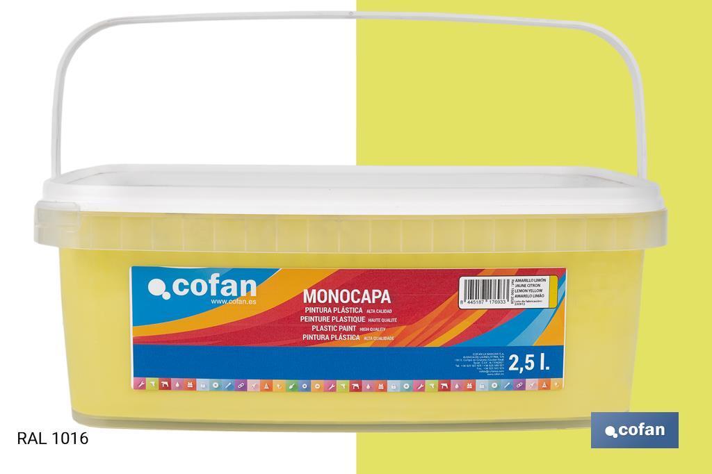 Pintura Plástica Monocapa | Diferentes colores  | Apta para usar en interior - Cofan