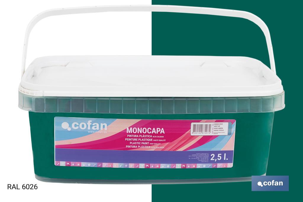 Pintura Plástica Monocapa | Diferentes colores  | Apta para usar en interior - Cofan