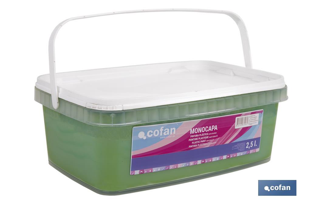 Pintura Plástica Monocapa | Diferentes colores  | Apta para usar en interior - Cofan