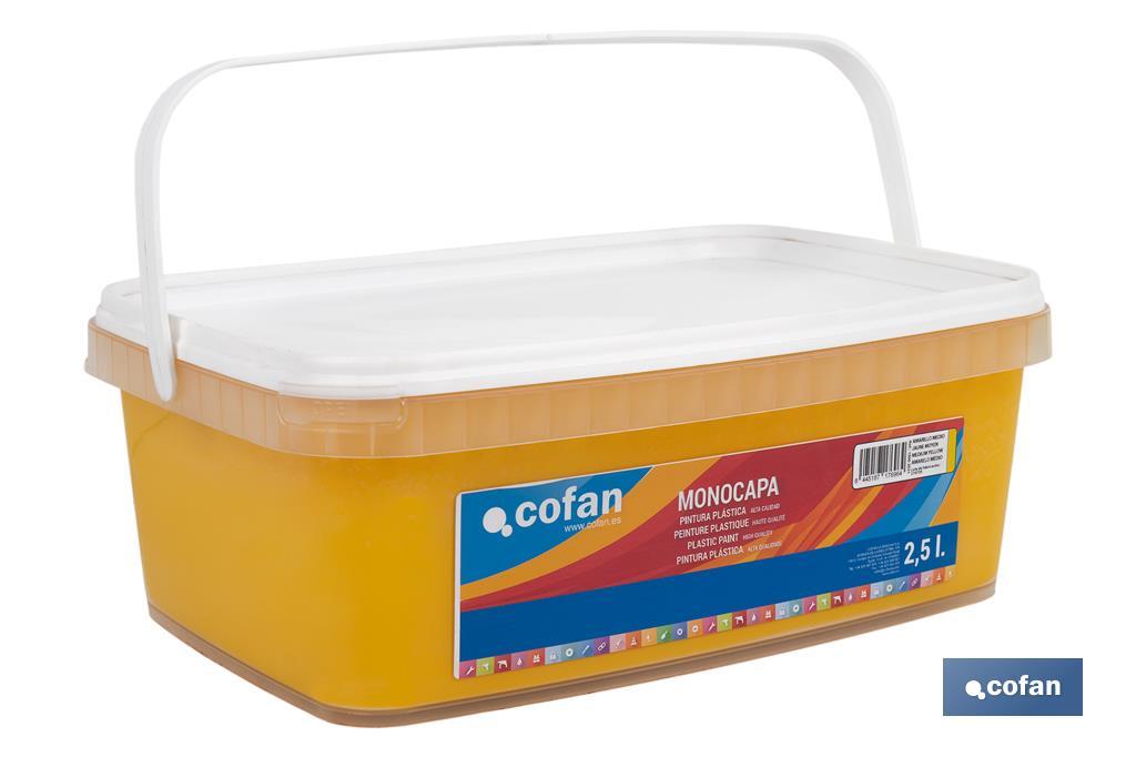 Pintura Plástica Monocapa | Diferentes colores  | Apta para usar en interior - Cofan